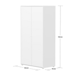 SAGA Wardrobe, 2 door, White WARDROBE ACTIVE flexa-com.myshopify.com