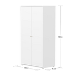 SAGA Wardrobe, 2 door, White WARDROBE ACTIVE flexa-com.myshopify.com
