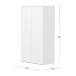 SAGA Wardrobe, 2 door, White with grooves WARDROBE ACTIVE flexa-com.myshopify.com
