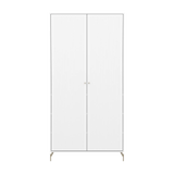 SAGA Wardrobe, 2 door, White with grooves WARDROBE ACTIVE flexa-com.myshopify.com