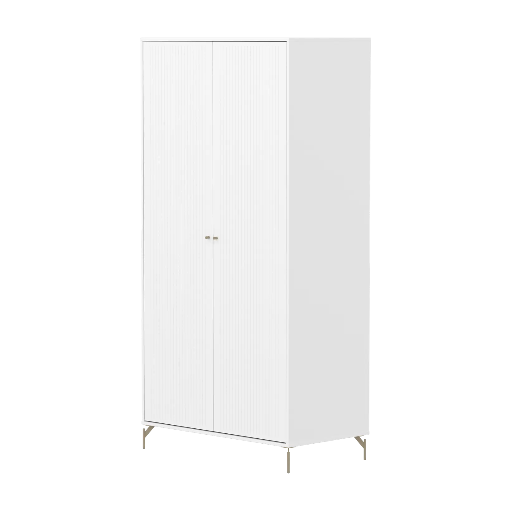 SAGA Wardrobe, 2 door, White with grooves WARDROBE ACTIVE flexa-com.myshopify.com