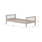Single Bed, 90x200 cm, Grey SINGLE_BED 200 flexa-com.myshopify.com