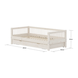 Single Bed with Guest Bed, 90x200 cm, White SINGLE_BED 200 flexa-com.myshopify.com