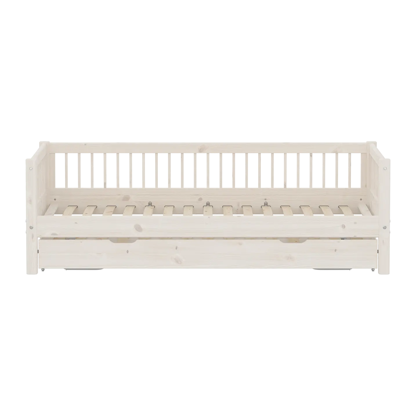 Single Bed with Guest Bed, 90x200 cm, White SINGLE_BED 200 flexa-com.myshopify.com