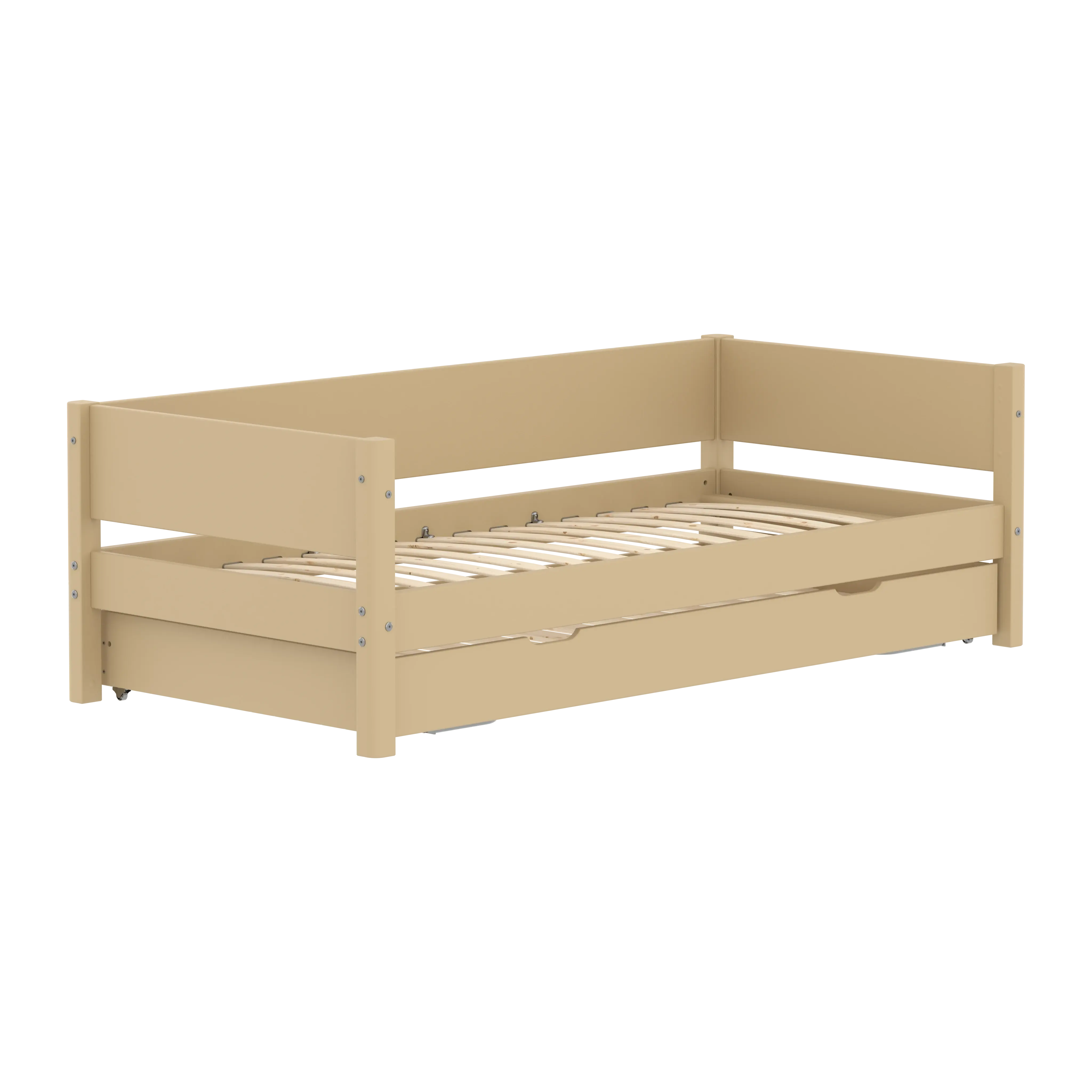 Single Bed with Pull-out Bed, 90x200 cm, Sand SINGLE_BED 200 flexa-com.myshopify.com