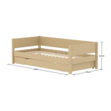 Single Bed with Pull-out Bed, 90x200 cm, Sand SINGLE_BED 200 flexa-com.myshopify.com