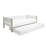 Single Bed with Pull-out Bed, 90x200 cm, White/Oak SINGLE_BED 200 flexa-com.myshopify.com