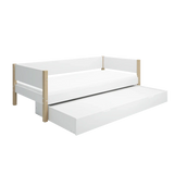 Single Bed with Pull-out Bed, 90x200 cm, White/Oak SINGLE_BED 200 flexa-com.myshopify.com
