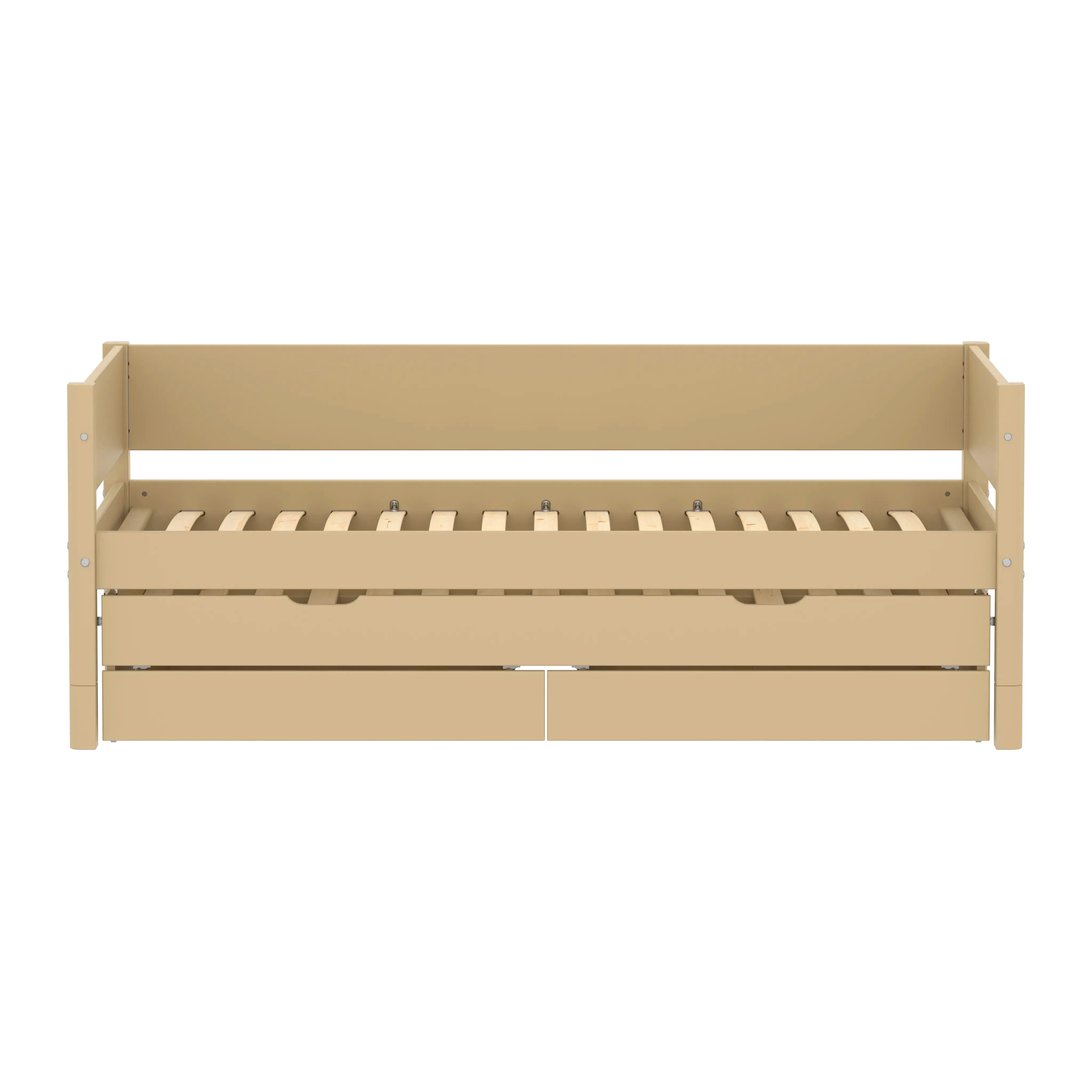 Single Bed with Pull-out Bed and Storage, 90x200 cm, Sand SINGLE_BED 200 flexa-com.myshopify.com