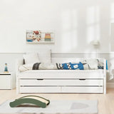 Single Bed with Pull-out Bed and Storage, 90x200 cm, White SINGLE_BED 200 flexa-com.myshopify.com