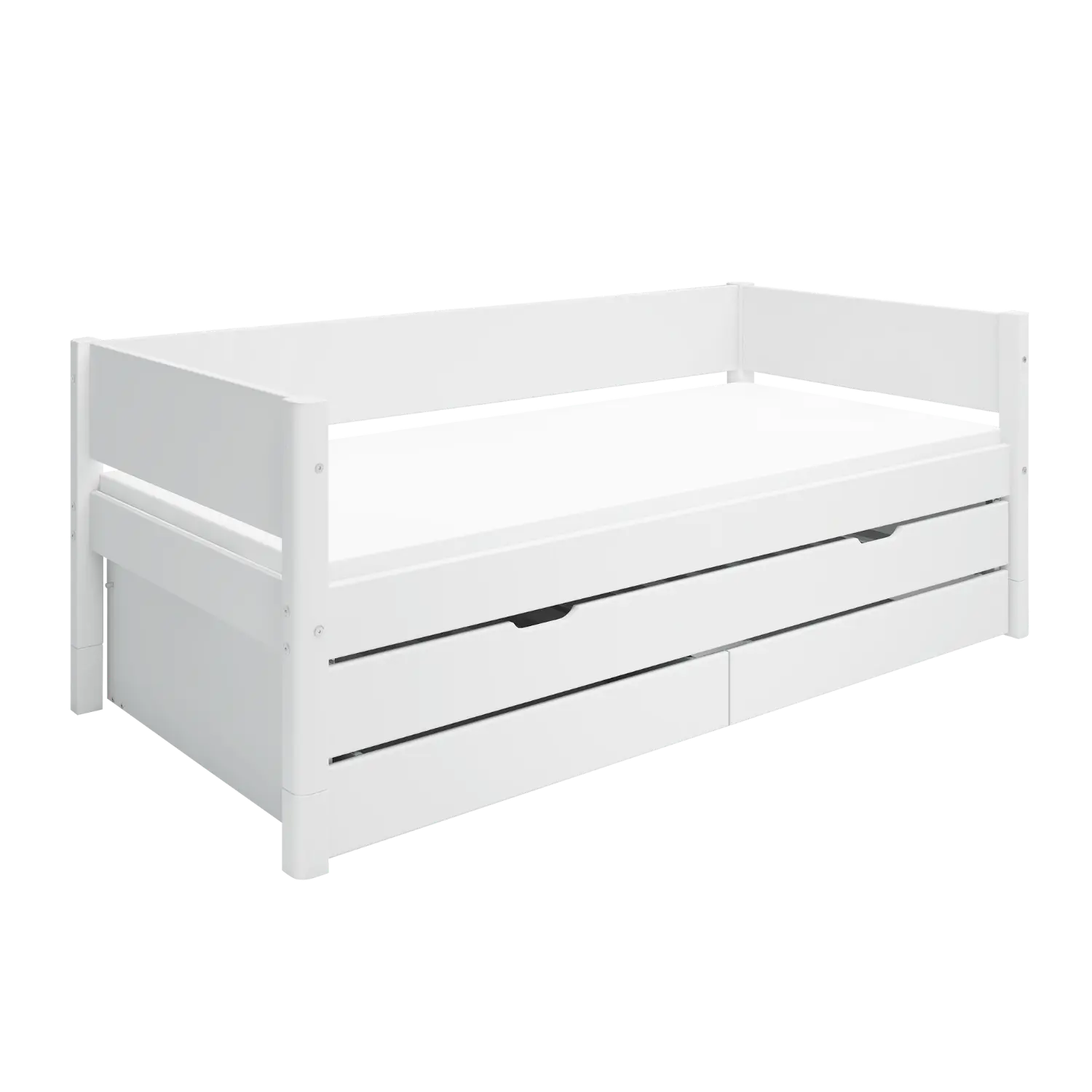 Single Bed with Pull-out Bed and Storage, 90x200 cm, White SINGLE_BED 200 flexa-com.myshopify.com