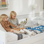 Single Bed with Pull-out Bed and Storage, 90x200 cm, White SINGLE_BED 200 flexa-com.myshopify.com