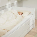 Single Bed with Pull-out Bed and Storage, 90x200 cm, White SINGLE_BED 200 flexa-com.myshopify.com