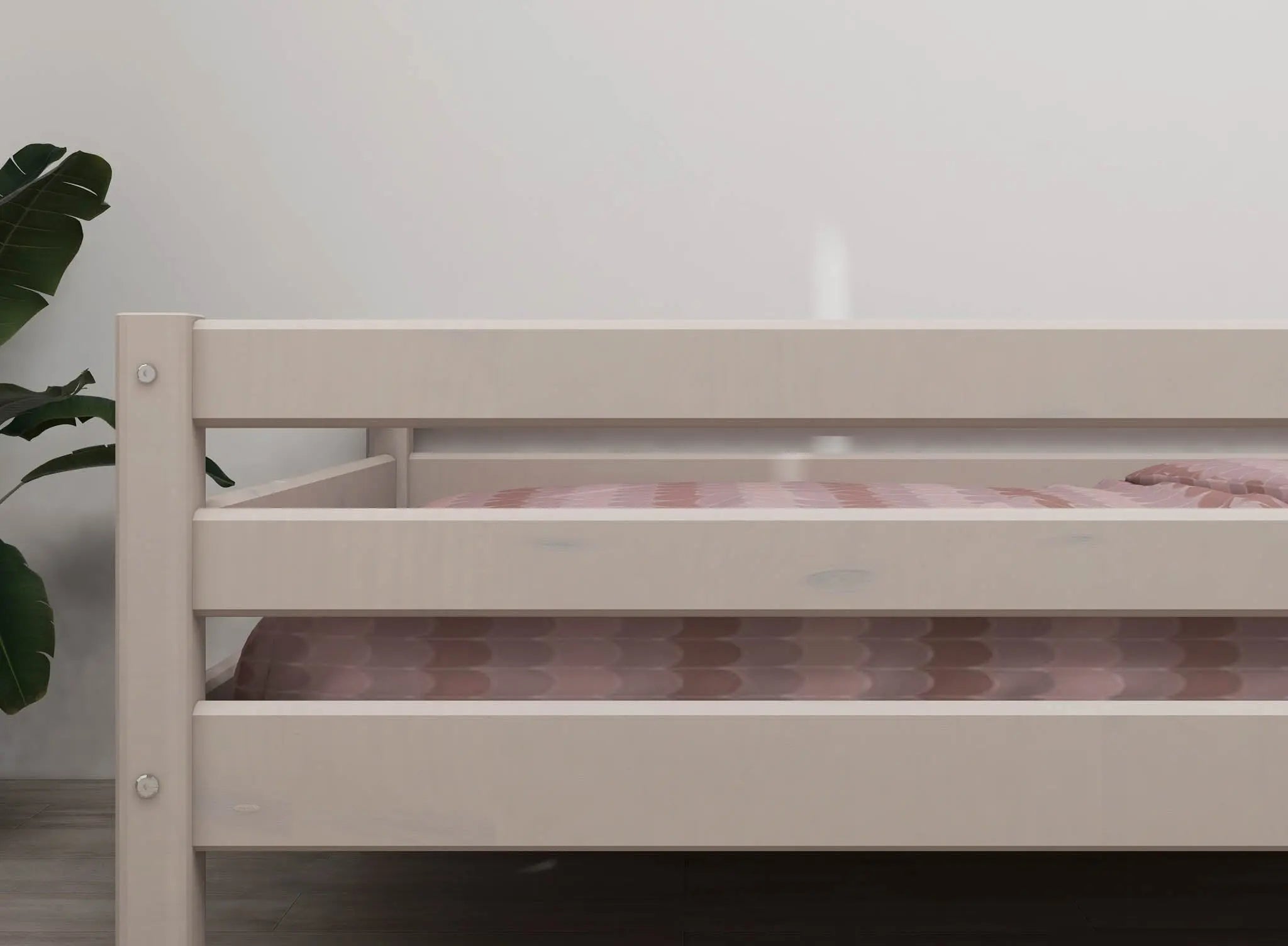 Single Bed with Safety Rail, 90x200 cm, Grey SINGLE_BED 200 flexa-com.myshopify.com