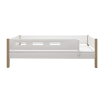 Single Bed with Safety Rail, 90x200 cm, White/Oak SINGLE_BED 200 flexa-com.myshopify.com