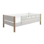 Single Bed with Safety Rail, 90x200 cm, White/Oak SINGLE_BED 200 flexa-com.myshopify.com