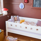 Single Bed with Safety Rail, 90x200 cm, White SINGLE_BED 200 flexa-com.myshopify.com