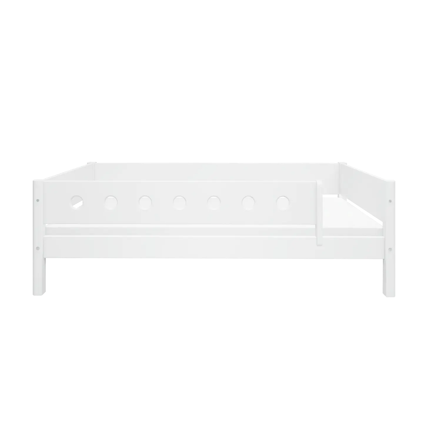 Single Bed with Safety Rail, 90x200 cm, White SINGLE_BED 200 flexa-com.myshopify.com