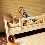 Single Bed with Safety Rail, 90x200 cm, White SINGLE_BED 90X200 flexa-com.myshopify.com