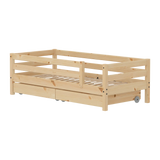 Single Bed with Safety Rail and Storage, 90x200 cm, Pine SINGLE_BED 200 flexa-com.myshopify.com