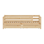 Single Bed with Safety Rail and Storage, 90x200 cm, Pine SINGLE_BED 200 flexa-com.myshopify.com