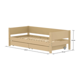 Single Bed with Storage, 90x200 cm, Sand SINGLE_BED 200 flexa-com.myshopify.com