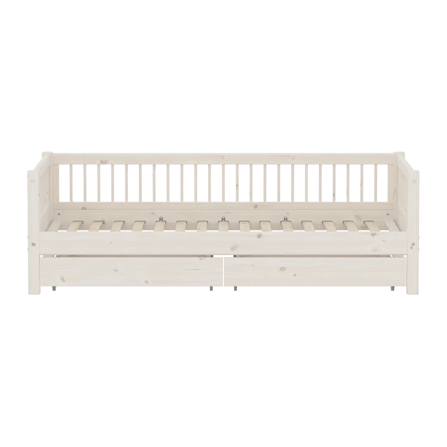 Single Bed with Storage, 90x200 cm, White SINGLE_BED 200 flexa-com.myshopify.com
