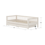 Single Bed with Storage, 90x200 cm, White SINGLE_BED 200 flexa-com.myshopify.com