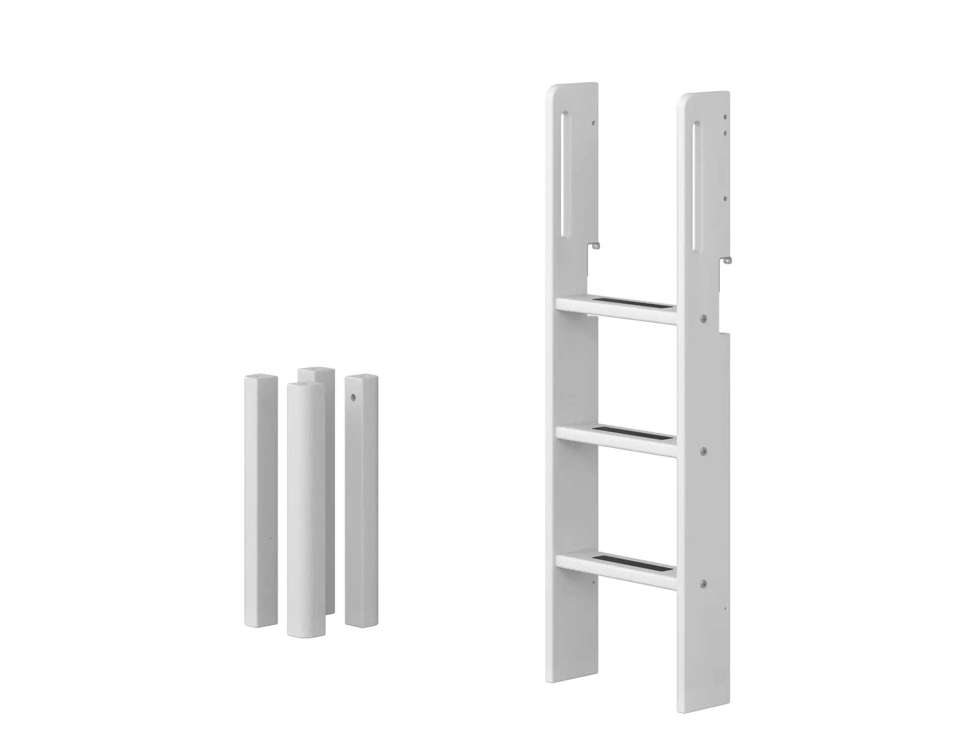 Straight Ladder and Legs for High Bed 120 cm, White LADDER_LEGS ACTIVE flexa-com.myshopify.com