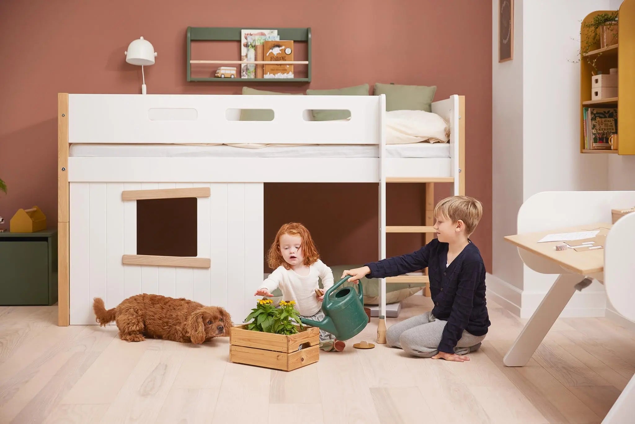 Treehouse Bed Fronts, Oak frame, WHITE & NOR ACCESSORIES ACTIVE flexa-com.myshopify.com