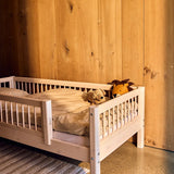 Single Bed with Safety Rail, 90x200 cm, White SINGLE_BED single-bed-with-scandinavian-safety-rail-3-4-bars-white-washed  flexa-com.myshopify.com