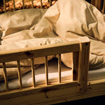 Single Bed with Safety Rails, 90x200 cm, Pine SINGLE_BED single-bed-with-scandinavian-safety-rail-3-4-front-back-raw  flexa-com.myshopify.com