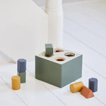 Wooden Shape Sorting box, 10 pcs, Handpainted, Green PLAY ACTIVE flexa-com.myshopify.com