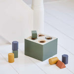 Wooden Shape Sorting box, 10 pcs, Handpainted, Green PLAY ACTIVE flexa-com.myshopify.com