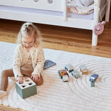 Wooden Shape Sorting box, 10 pcs, Handpainted, Green PLAY ACTIVE flexa-com.myshopify.com