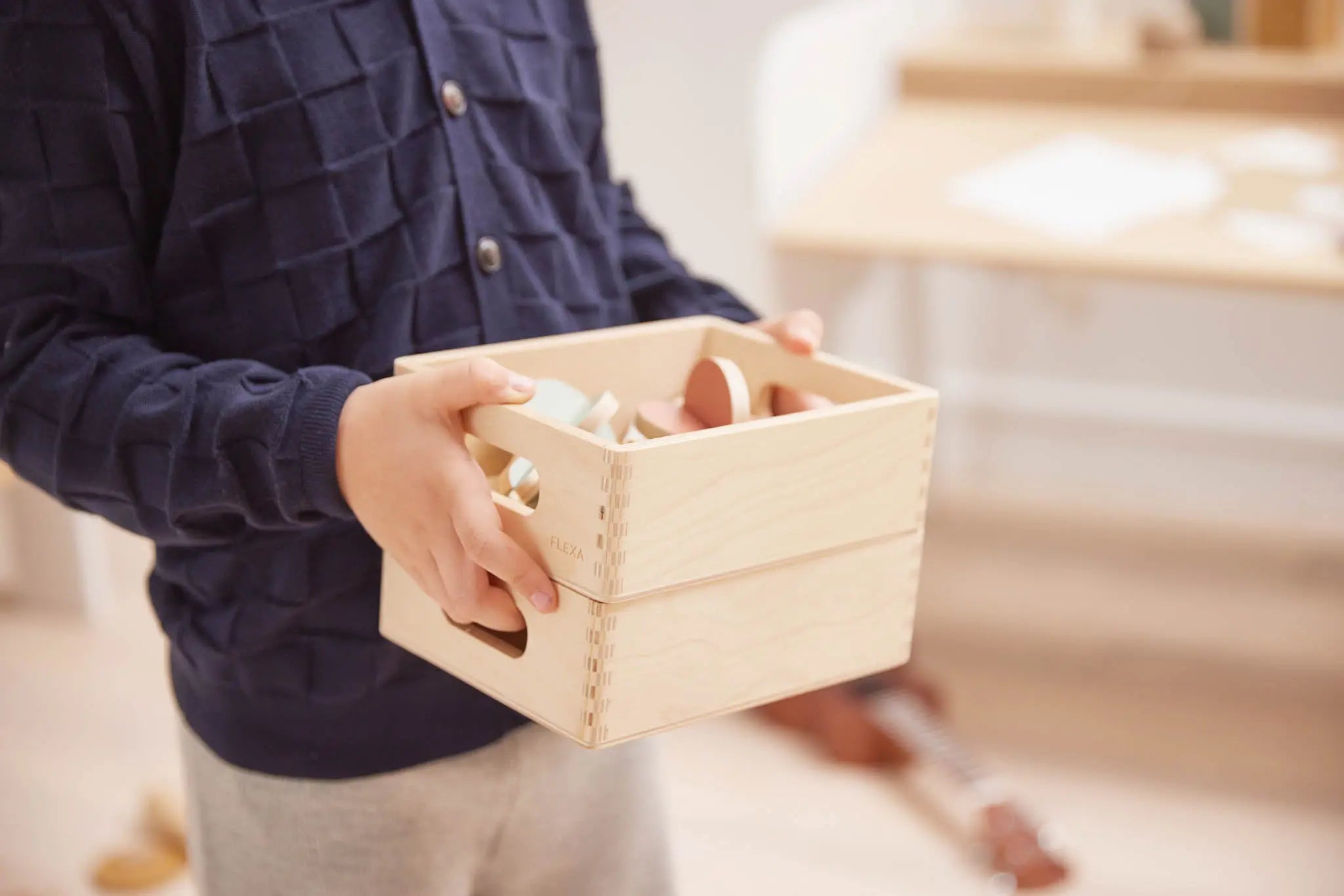 Wooden Storage Box Set - mini, Pine PLAY ACTIVE flexa-com.myshopify.com