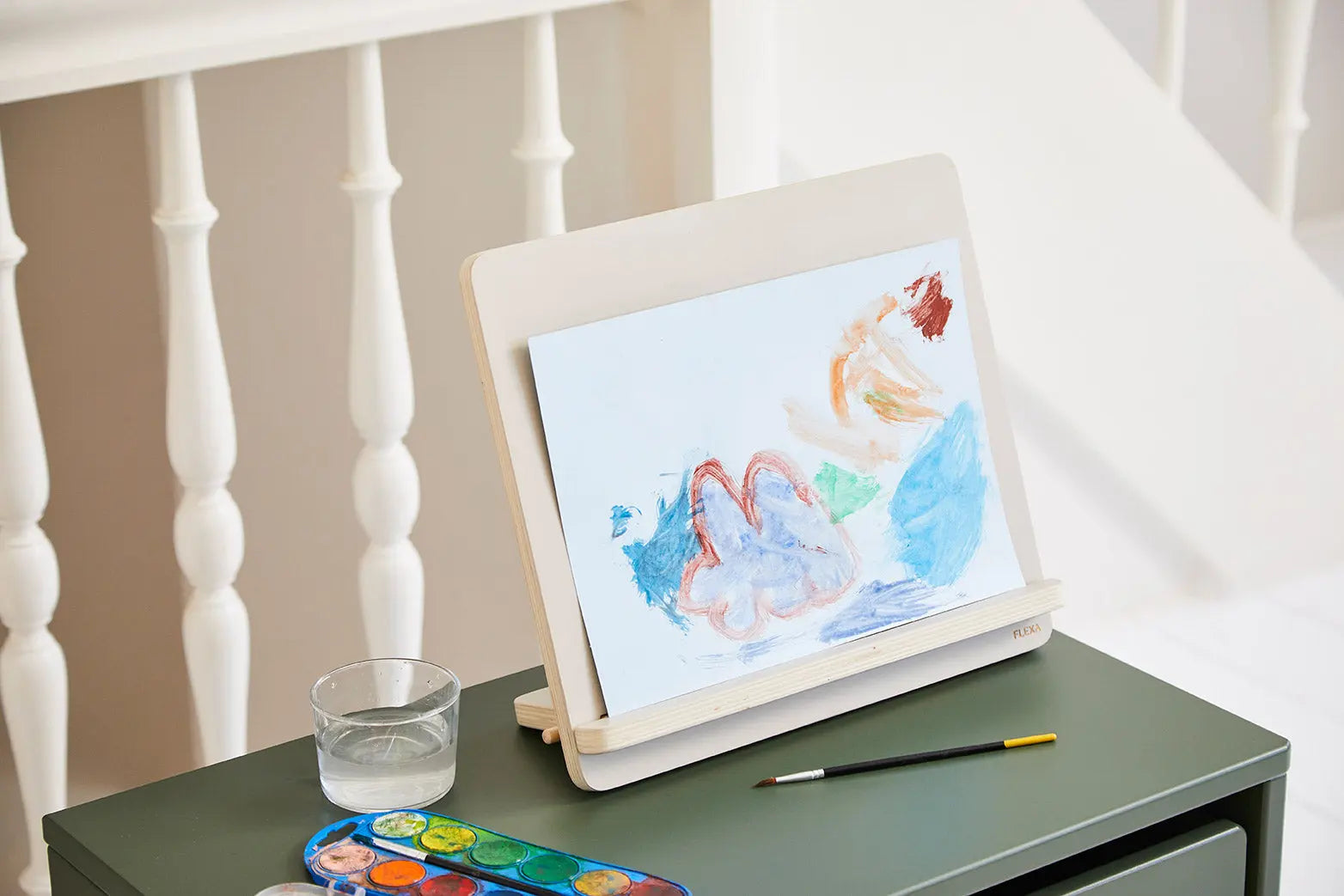 Wooden Tabletop Art Easel, Handpainted, Grey PLAY ACTIVE flexa-com.myshopify.com